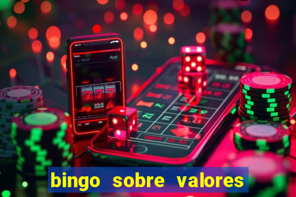 bingo sobre valores para imprimir